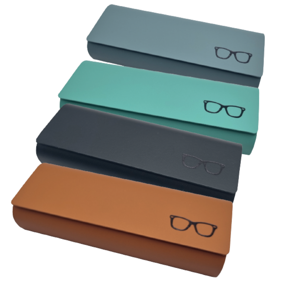 LEATHER STYLE HARD SHELL GLASSES CASES